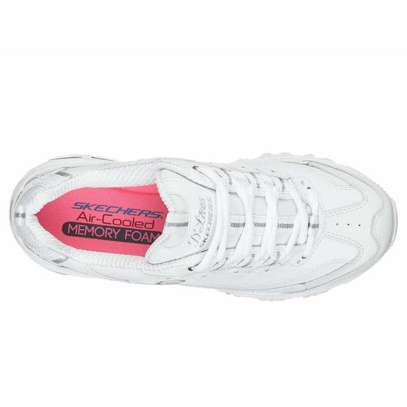 SKECHERS WOMENS D'LITES FRESH START FASHION SNEAKER, WHITE, 5 US - Picture 4 of 6